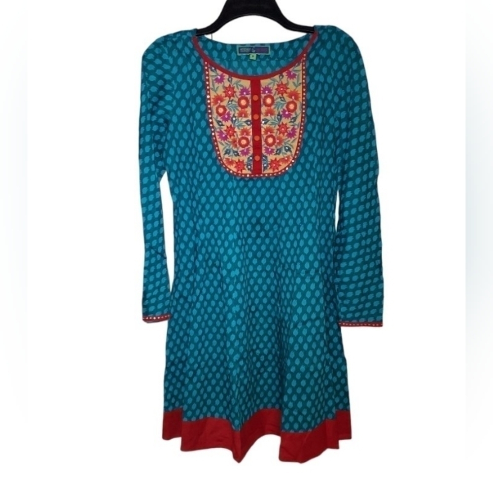 Bombay Paisley printed long sleeve dress
